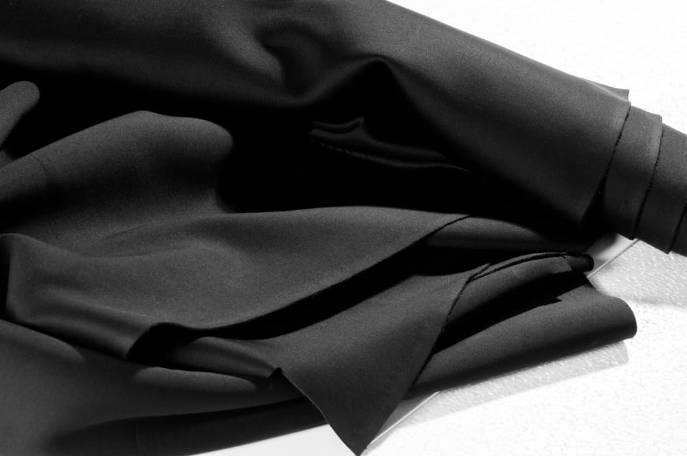 Black 100% Cotton Fabric | 60" Wide Plain Weave - 10 Metre