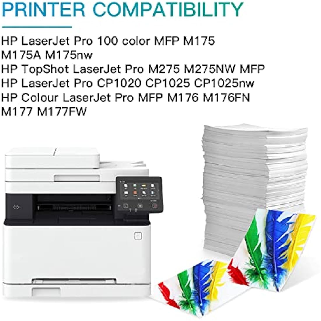 BeOne 126A 130A Compatible Toner Cartridges for HP LaserJet Pro - 4 Pack