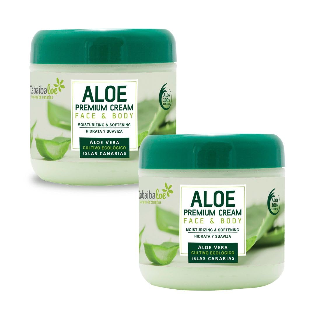 Tabaiba Canarian Aloe Vera Face and Body Cream - 300ml (Pack of 2)