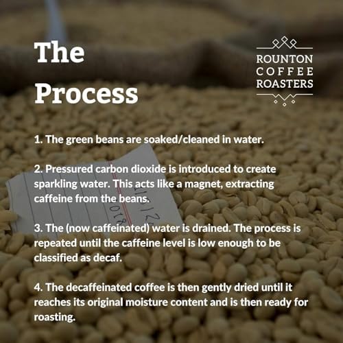 Rounton Coffee Decaf Coffee Beans – 1kg Chemical Free Medium Dark Roast