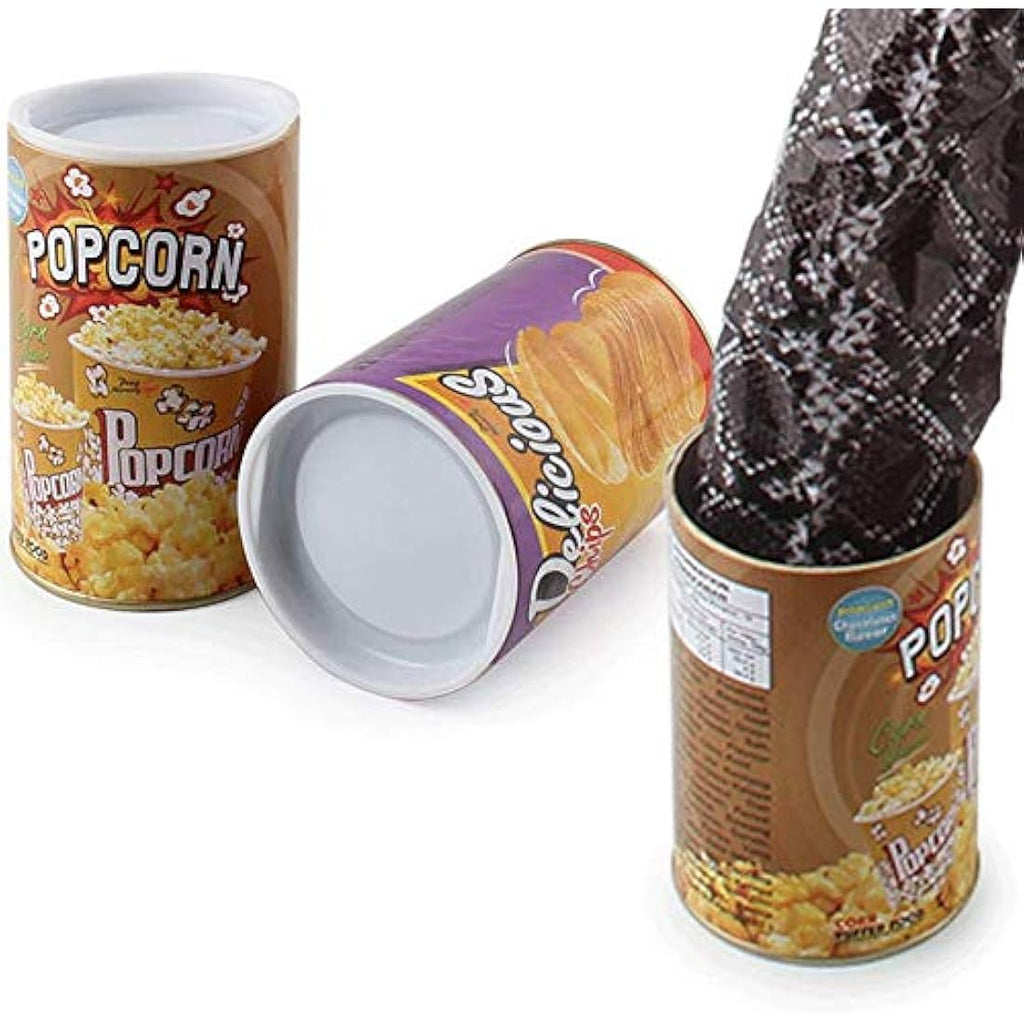 Potato Chip Snake Can Prank Toy – 2 Piece Gag Gift Set