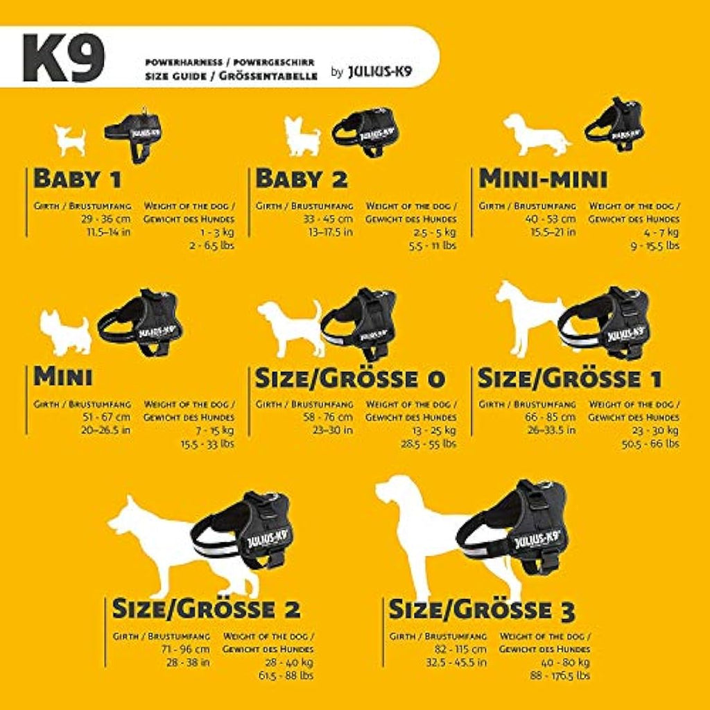 Julius-K9 Powerharness | Durable Reflective Dog Harness - Anthracite, M/0