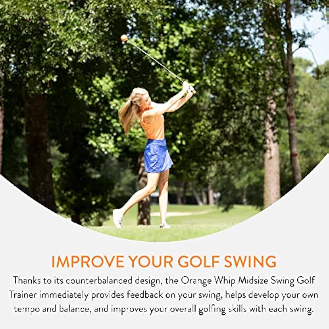 Orange Whip Golf Swing Trainer – Mid-Size Rhythm & Tempo Aid