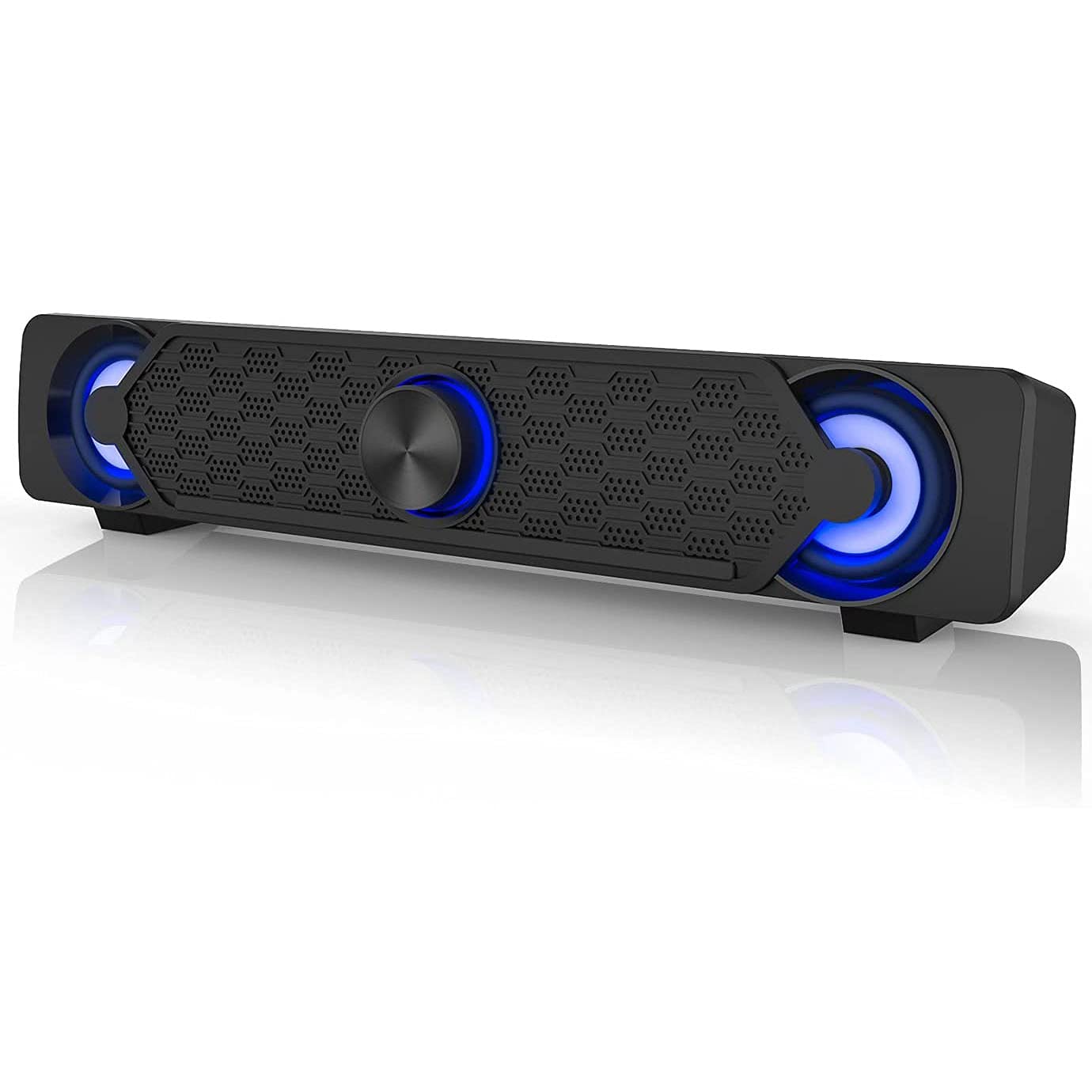 Smalody USB Gaming Soundbar – LED Multimedia PC Speakers for Desktop