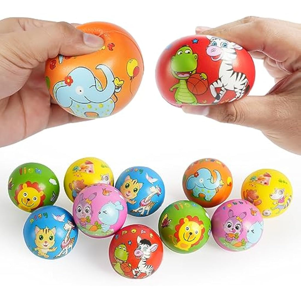 Animal Squeeze Stress Balls - 12pc Sensory Fidget Toys