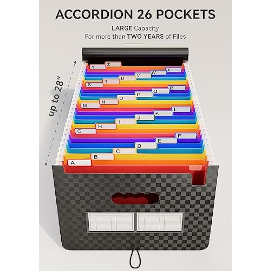 ABC life 26 Pockets Expanding File Folder | A4 Document Organiser