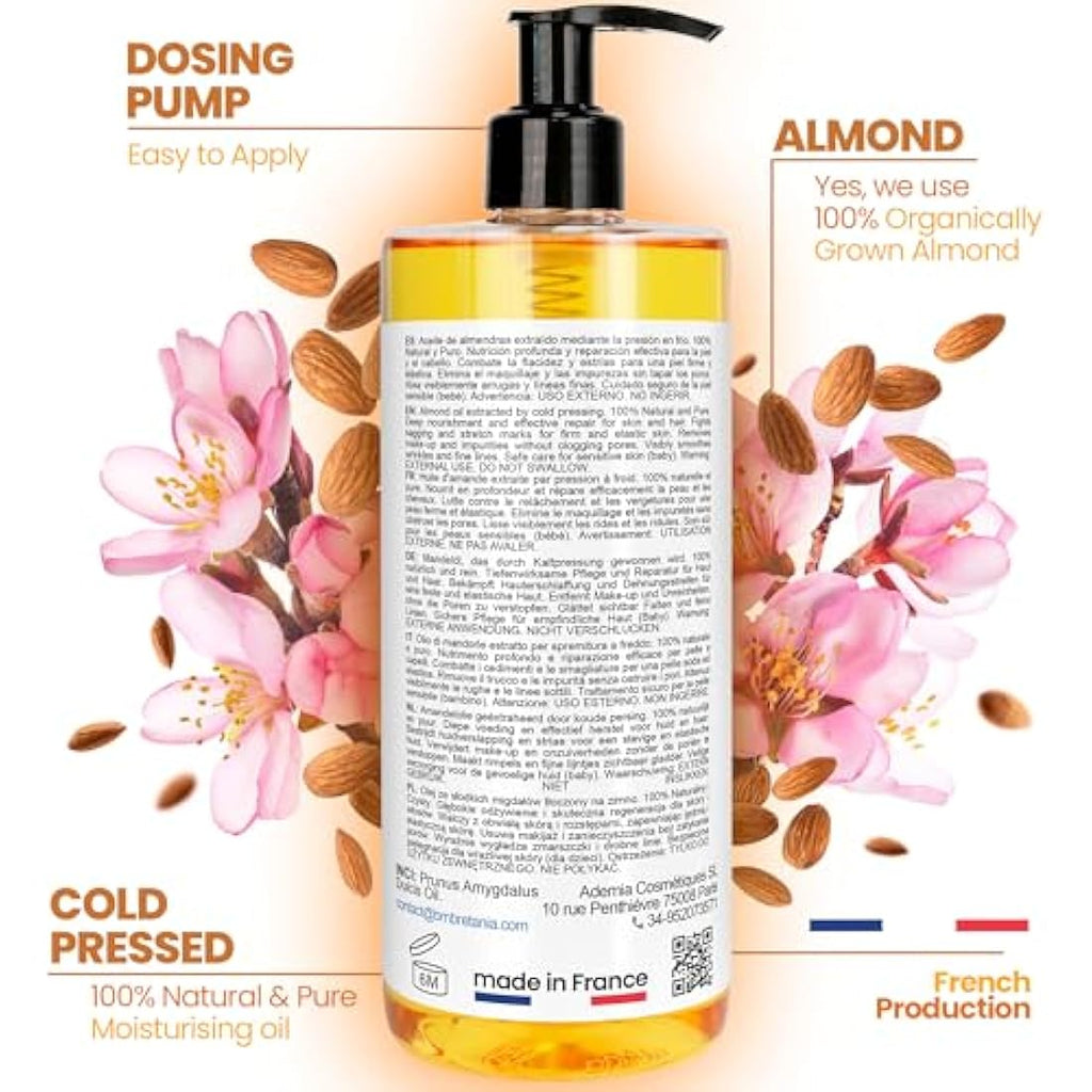 Jolof Store Pure Cold Pressed Sweet Almond Oil – 2000ml Body & Hair