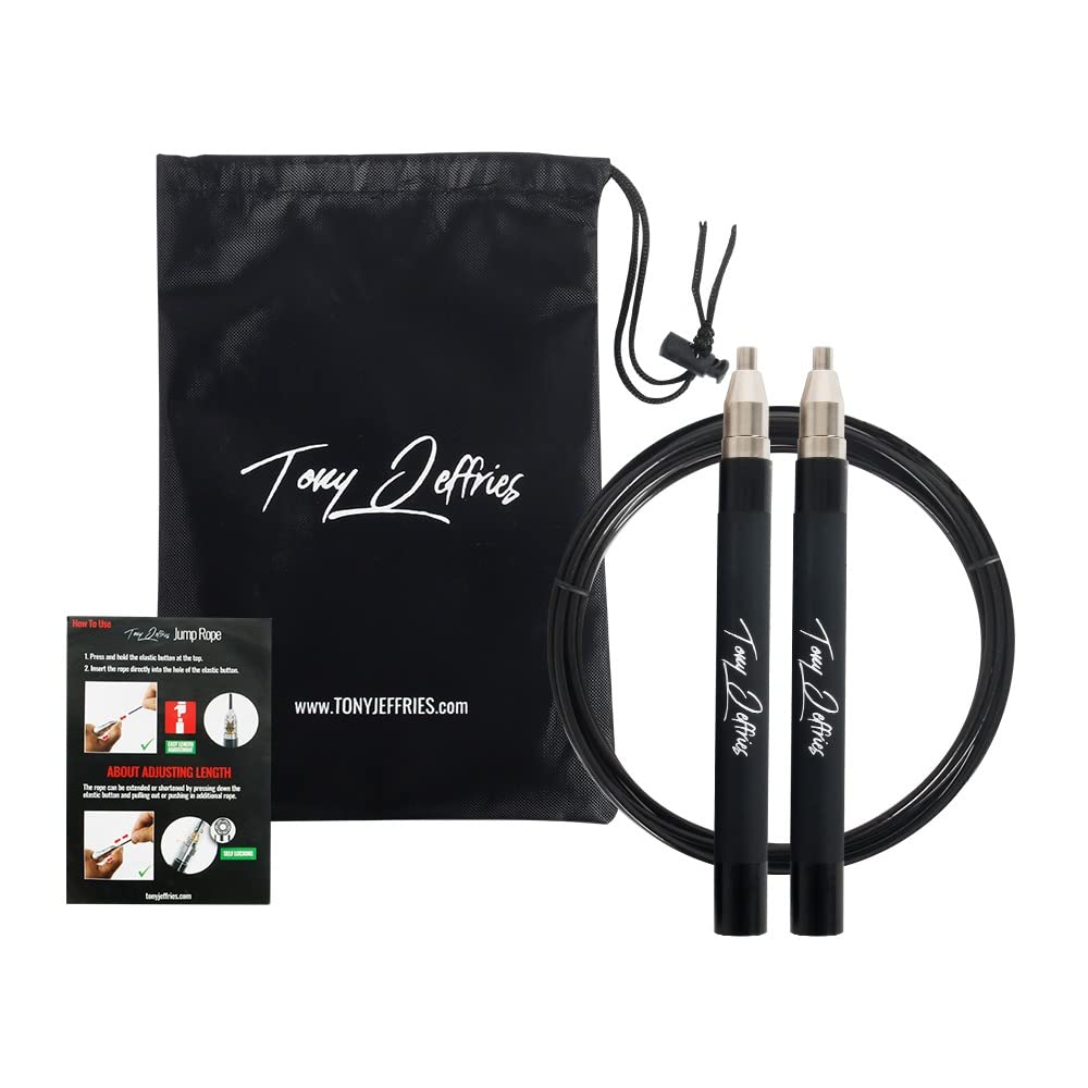 Tony Jeffries 2.0 Speed Jump Rope – Self-Locking Aluminum Skipping Rope