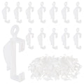 Jolof Store 200 PCS Plastic Curtain Hooks – White Track Gliders for Windows