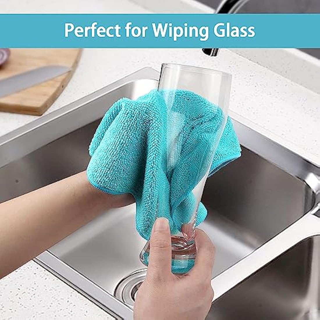 HOMEXCEL Microfibre Cleaning Cloths – 100 Pack Lint-Free Rags, 29x29cm