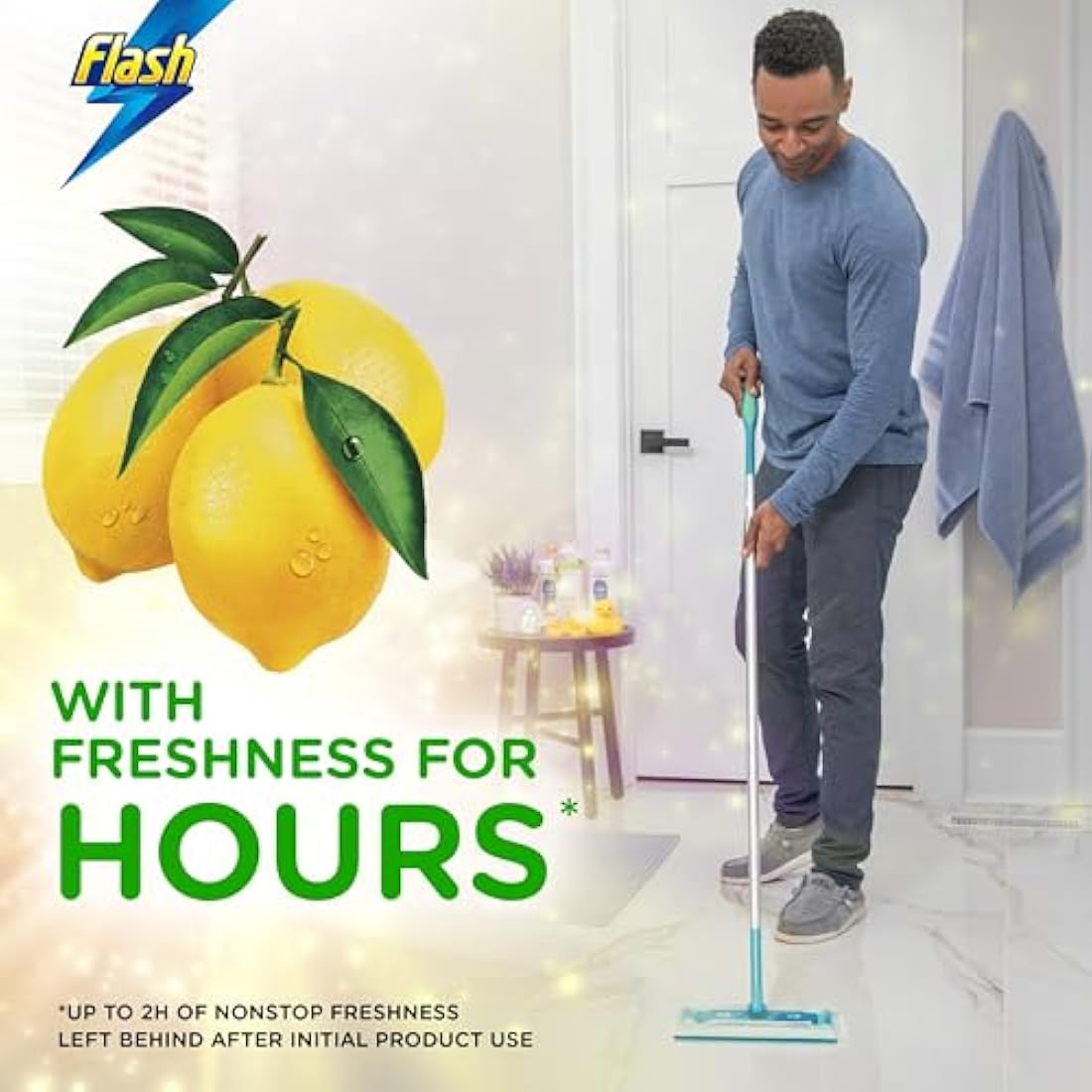 Flash Speedmop Floor Cleaner Starter Kit | 1 Handle + 8 Refill Pads