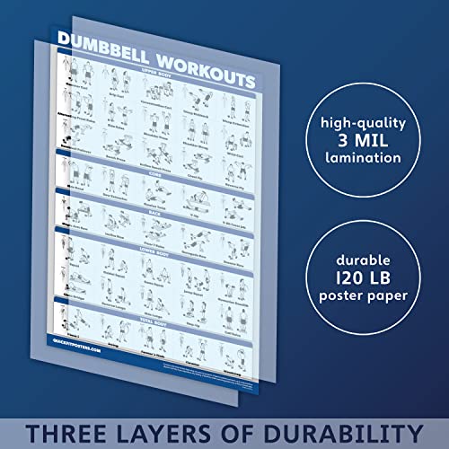10 Pack Exercise Workout Poster Set – Laminated 18" x 24"