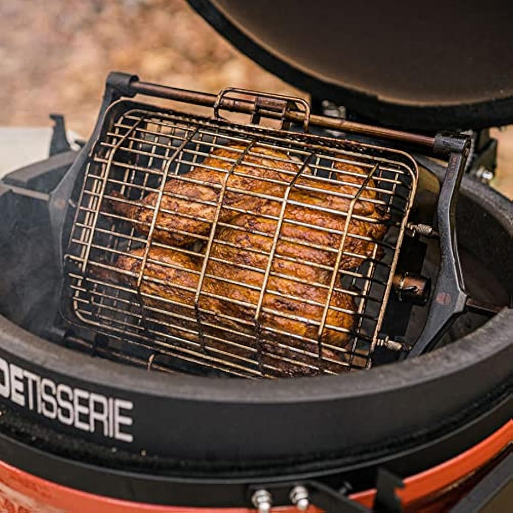 Kamado Joe JoeTisserie Basket Kit – Non-Stick Flat & Tumbler Baskets