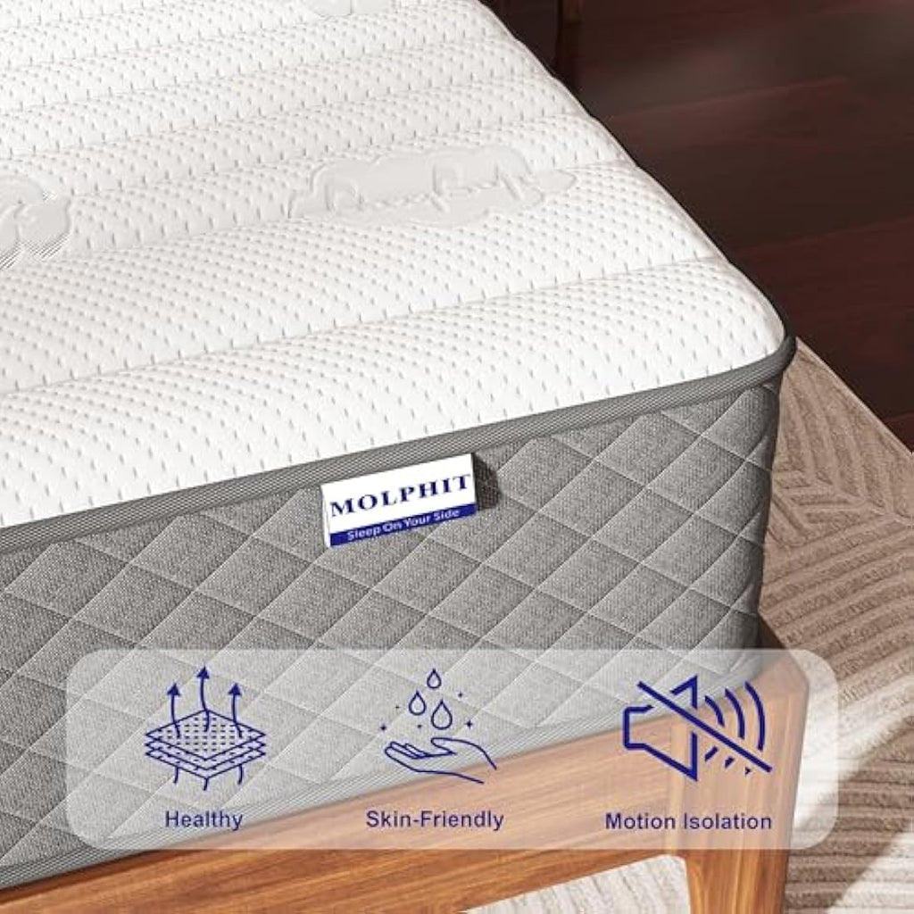 Molphit Small Double Hybrid Mattress | 10 Inch Pocket Sprung & Memory Foam
