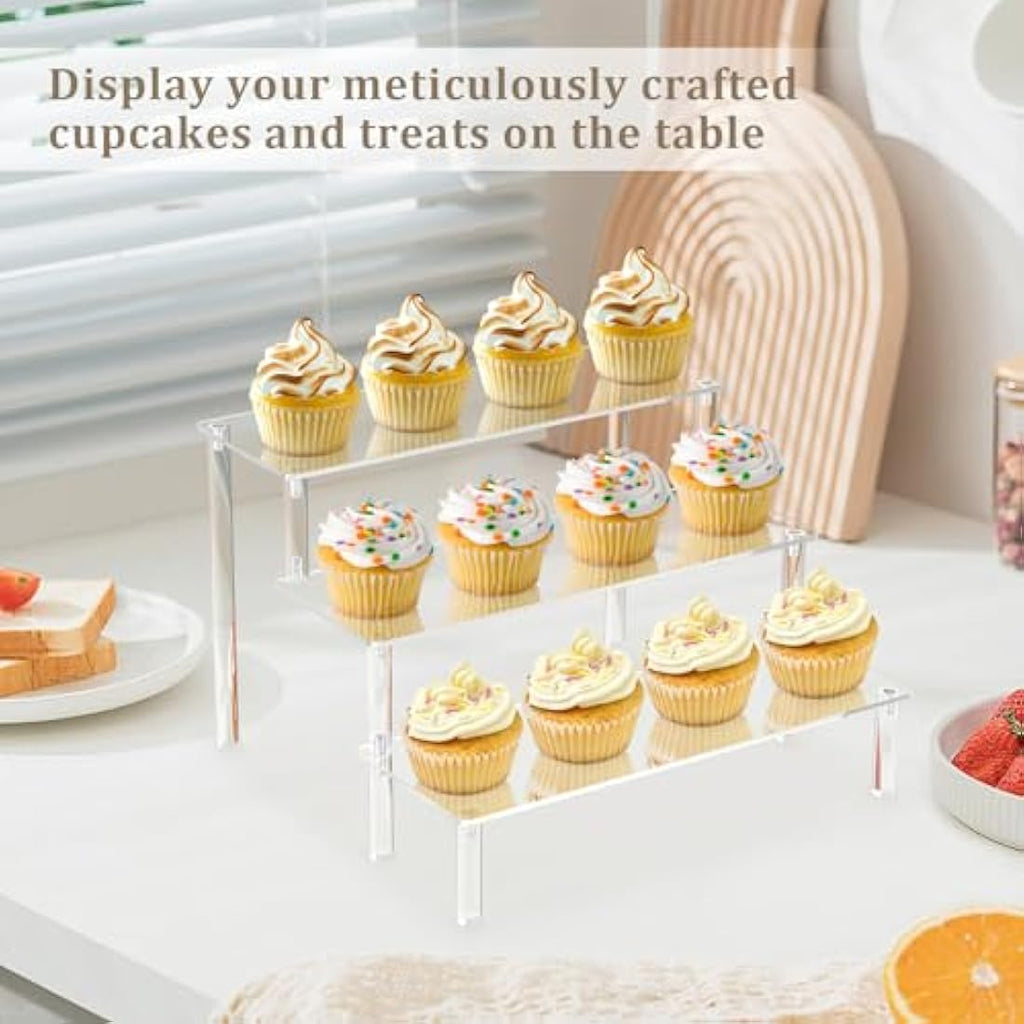 3-Tier Acrylic Riser Display Stand for Funko Pop – 3 Pack