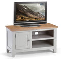Julian Bowen Richmond TV Unit for up to 65" TVs, Grey/Oak - H50 x W91cm