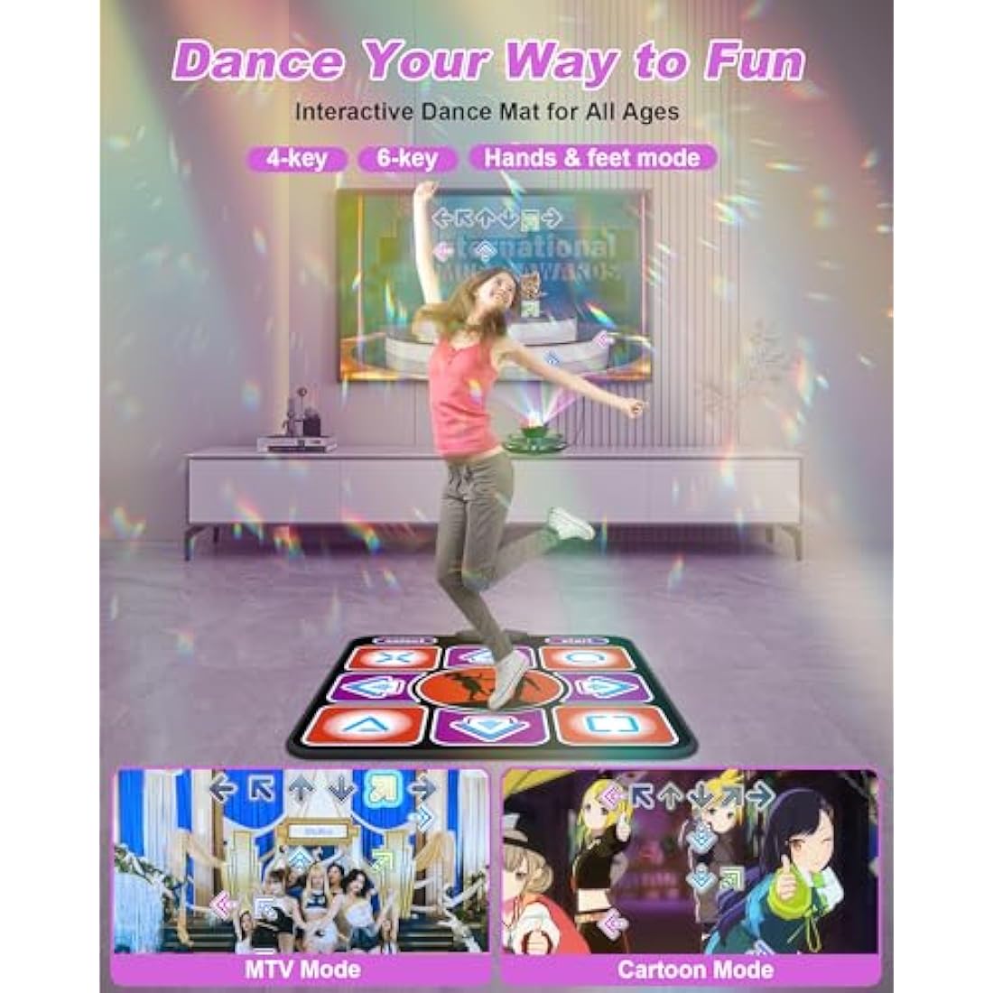 Jolof Store Electronic Dance Mat with Camera for TV – Non-Slip Black