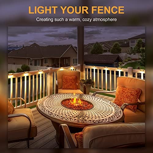 Solpex Solar Step Lights 16 Pack – Waterproof Outdoor Fence Lights, Brown