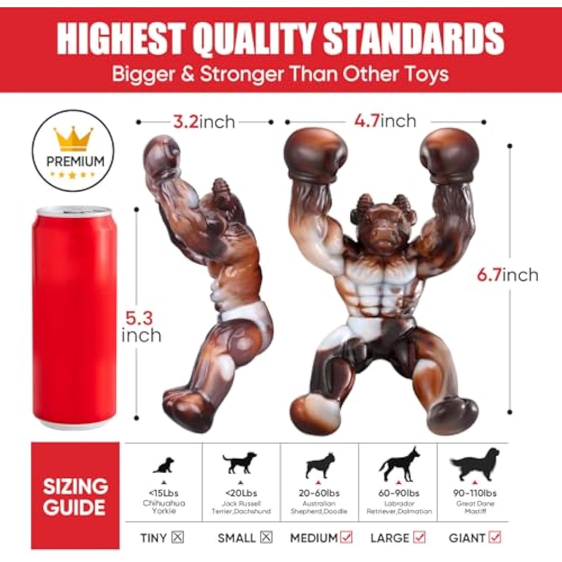 Durable Nylon Dog Bone Toy for Aggressive Chewers | Beef