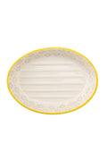 Jolof Store | Large Oval Ceramic Soap Dish – Floral Hand Painted Stoneware