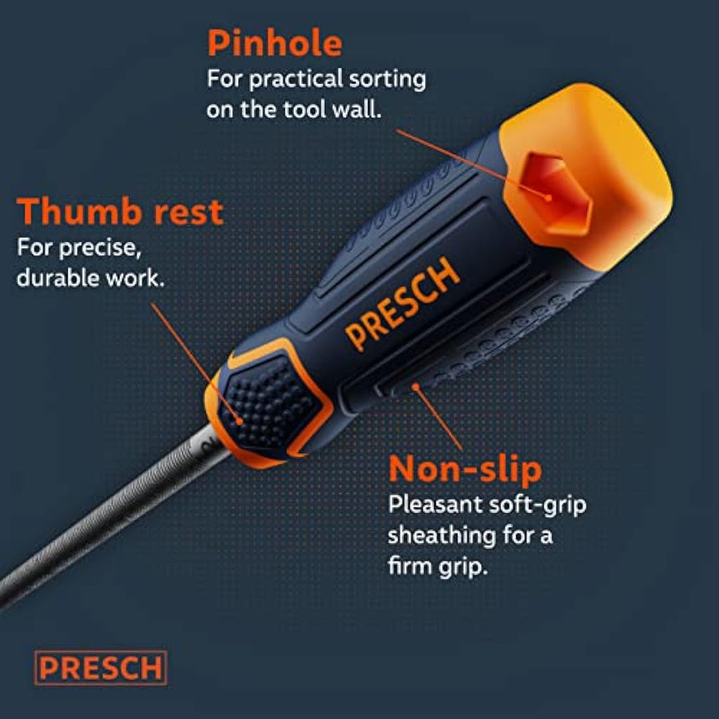 Presch 6-Piece Metal and Wood File Set | Carbon Steel Hand Tools