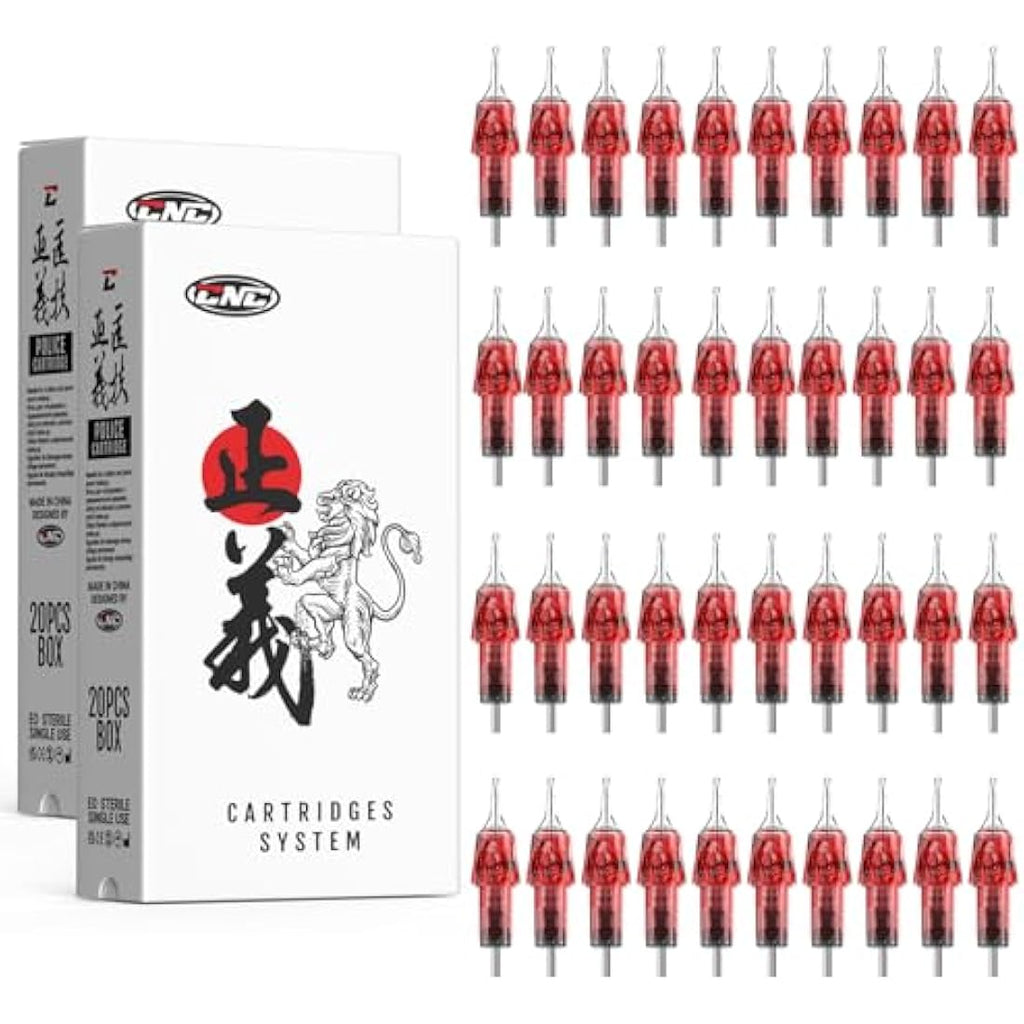 CNC 40Pcs Tattoo Cartridge Needles – Mixed RL & RM Surgical Steel