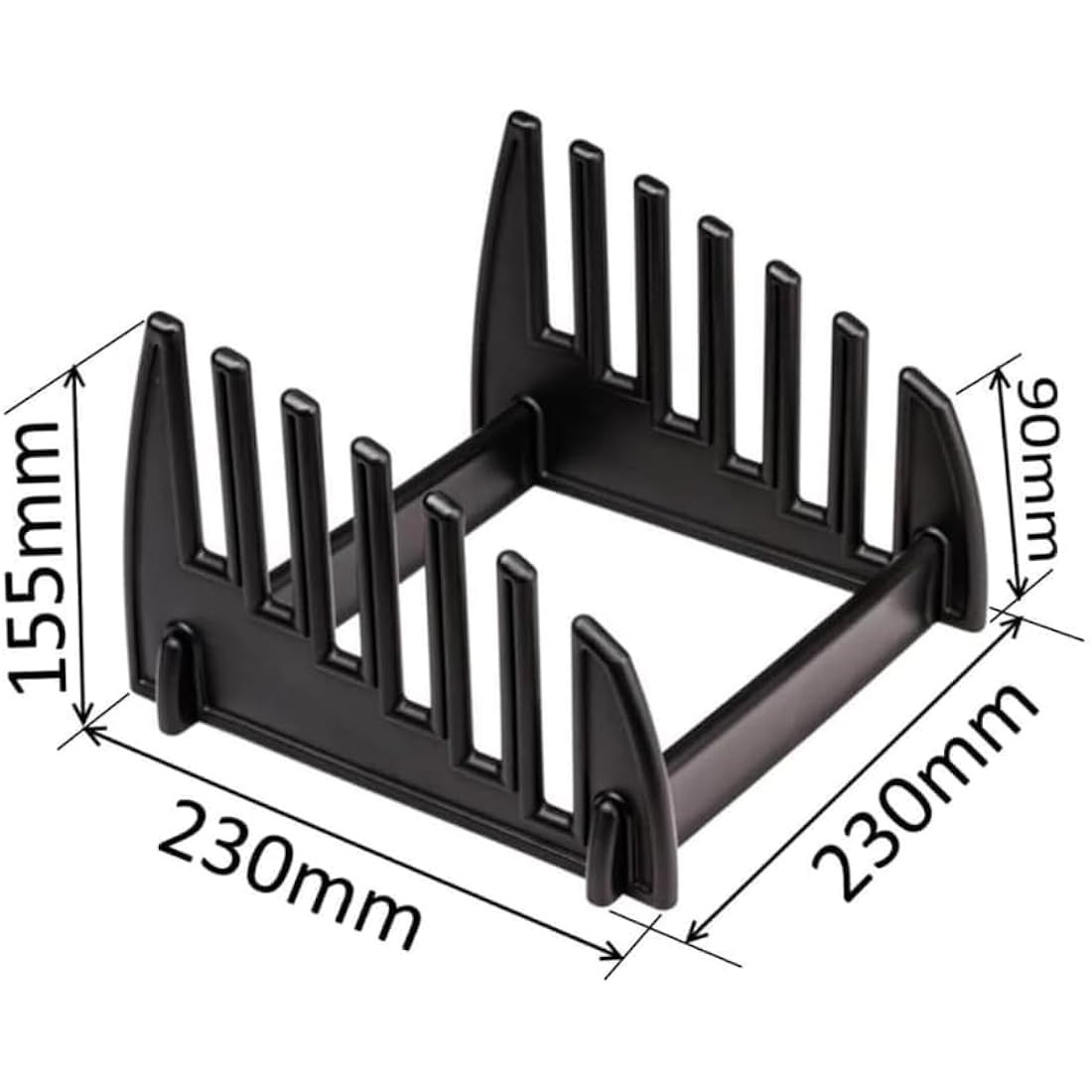 BAKI Color-Coded Plastic Cutting Boards with Rack - Set of 6