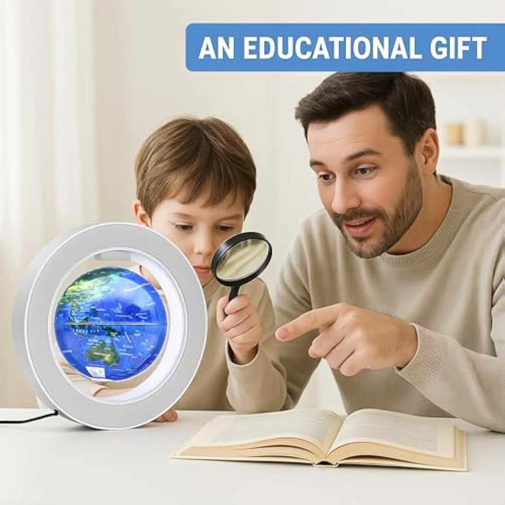 Magnetic Levitation 4" LED Constellation Rotating Globe