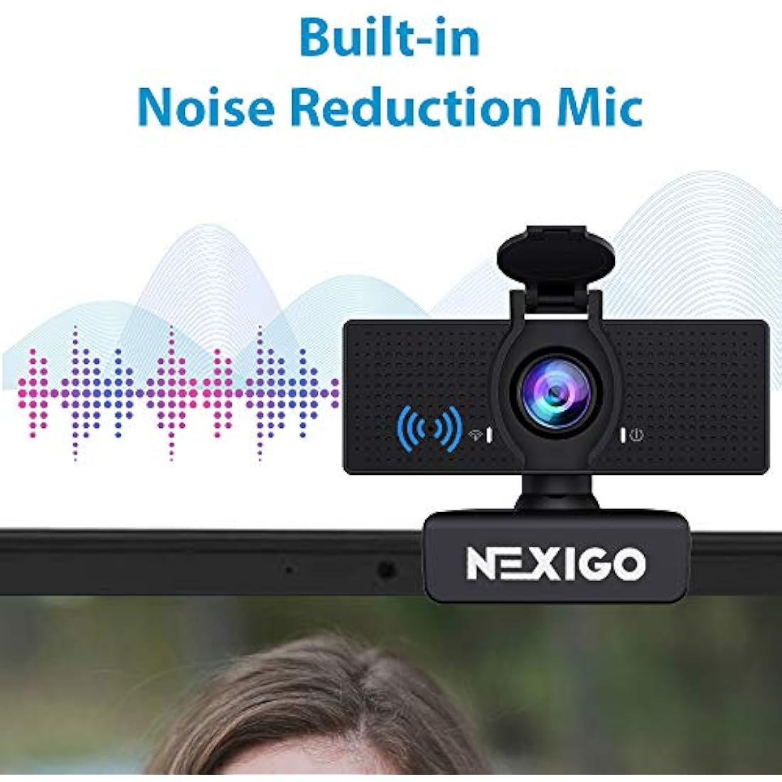 NexiGo N60 1080P Webcam | USB Computer Camera with Privacy Cover