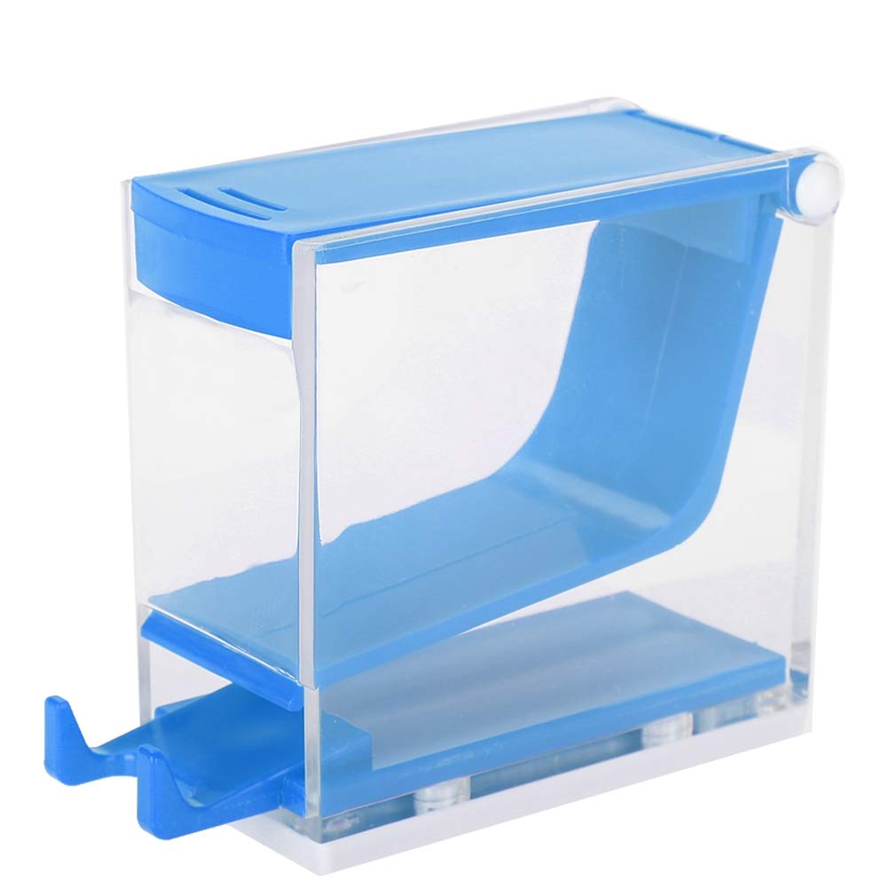 TMISHION Dental Cotton Roll Dispenser – Press Type Hygienic Storage (Blue)