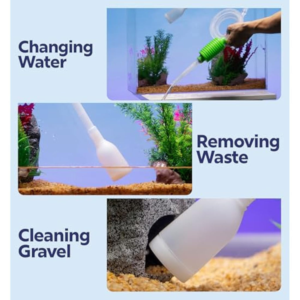 Luigi's 3-in-1 Aquarium Gravel Cleaner – Fish Tank Siphon & Water Changer