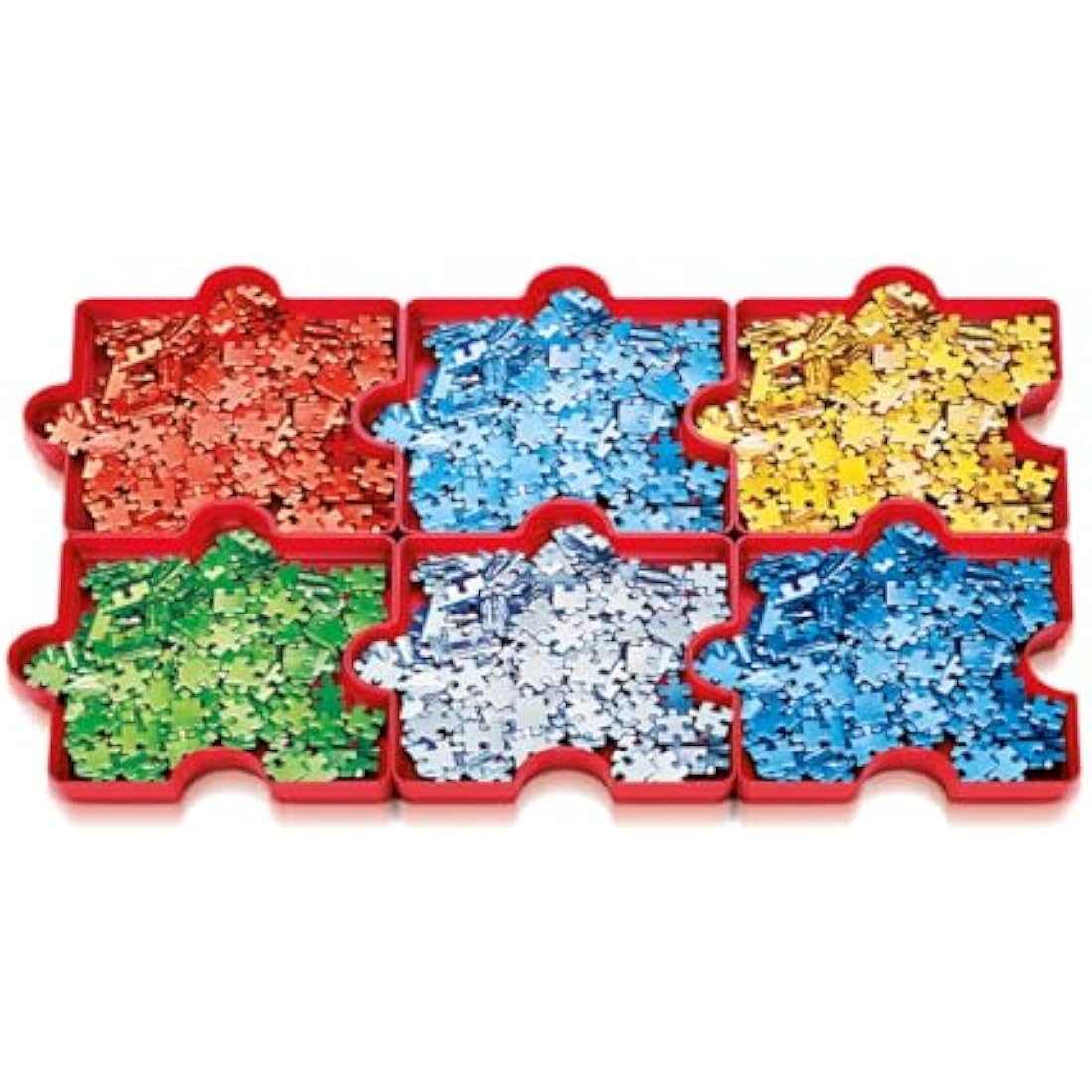Clementoni Puzzle Sorter – 6 Stackable Trays for Jigsaw Puzzles up to 1000pc