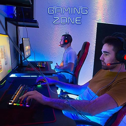 ineonlife Gaming Zone Neon Sign – Blue LED Wall Decor for Game Rooms