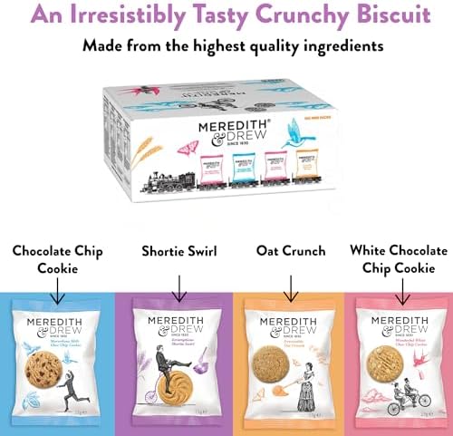 Meredith & Drew Mini Biscuits – Assorted Cookie Snack Packs (100 x 23g)