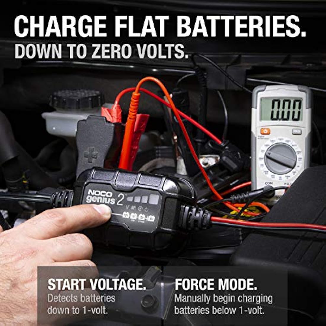 NOCO Genius2 2A Smart Battery Charger | 6V/12V Maintainer & Desulfator