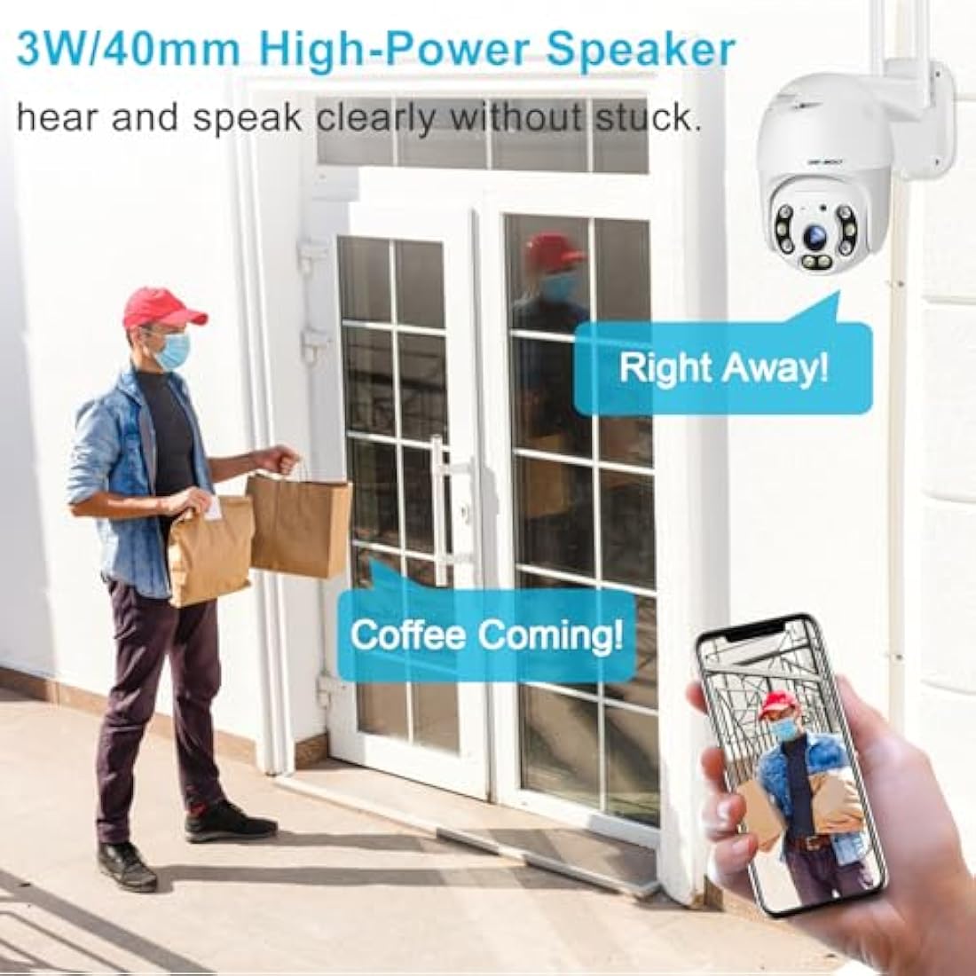 GENBOLT 2.5K WiFi Security Camera Outdoor | 5GHz PoE Pan Tilt CCTV