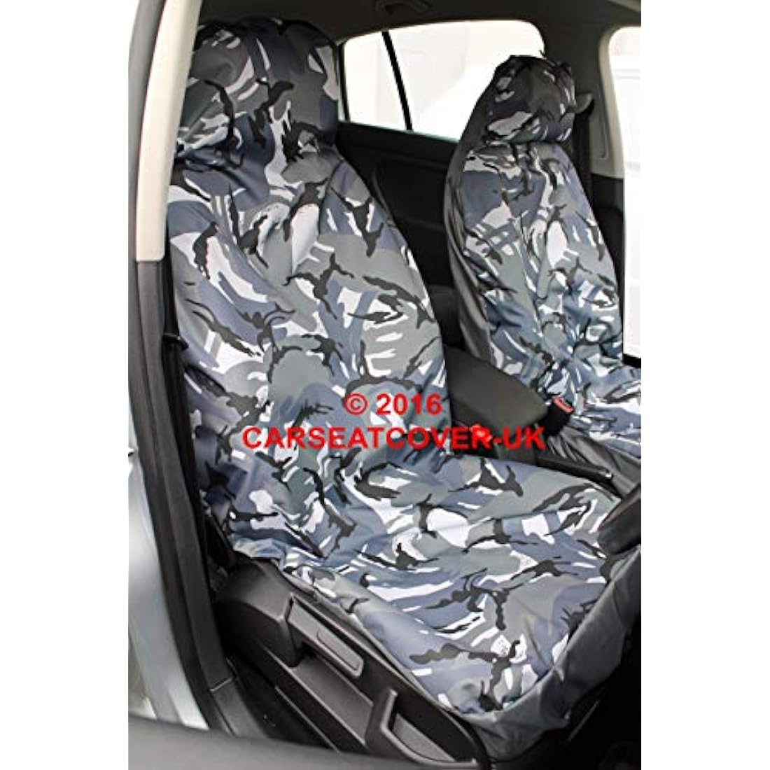 Urban Grey Camo Waterproof Car Seat Covers - Full Front & Rear Set