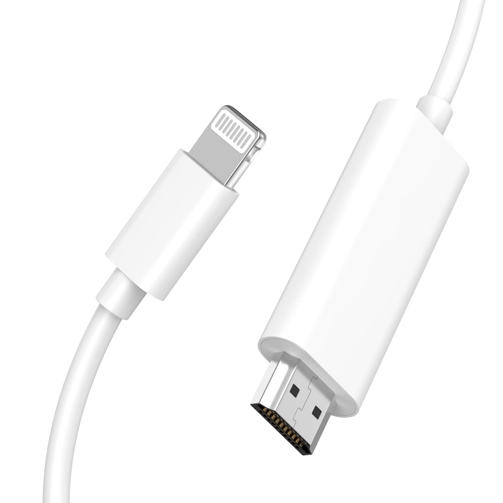 Lightning to HDMI Adapter for iPhone – 1080P HD 6.6FT Cable