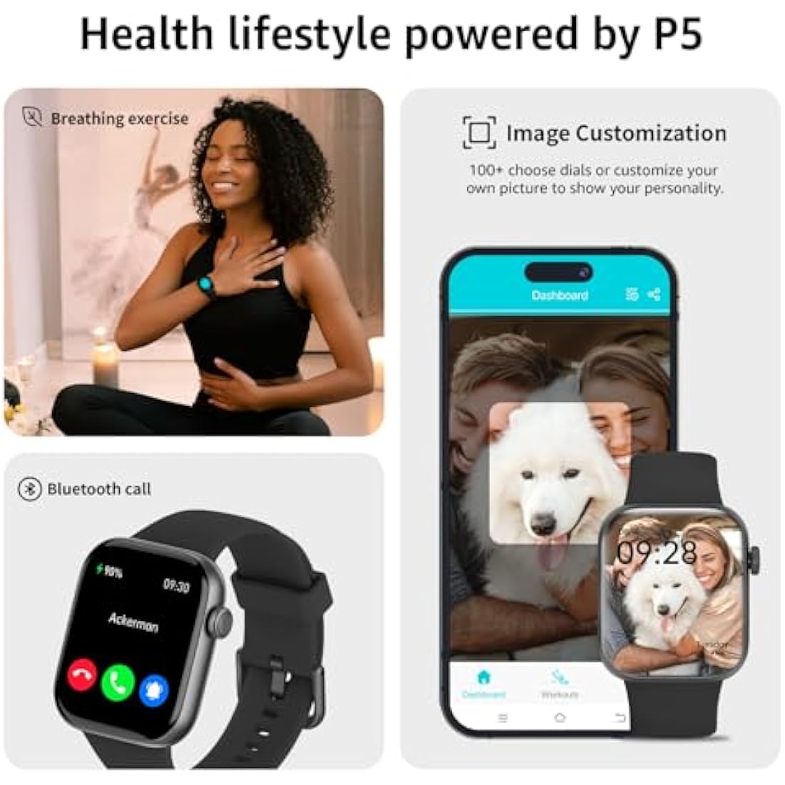 Smart Watch - 1.85" Fitness Tracker with Bluetooth Calling