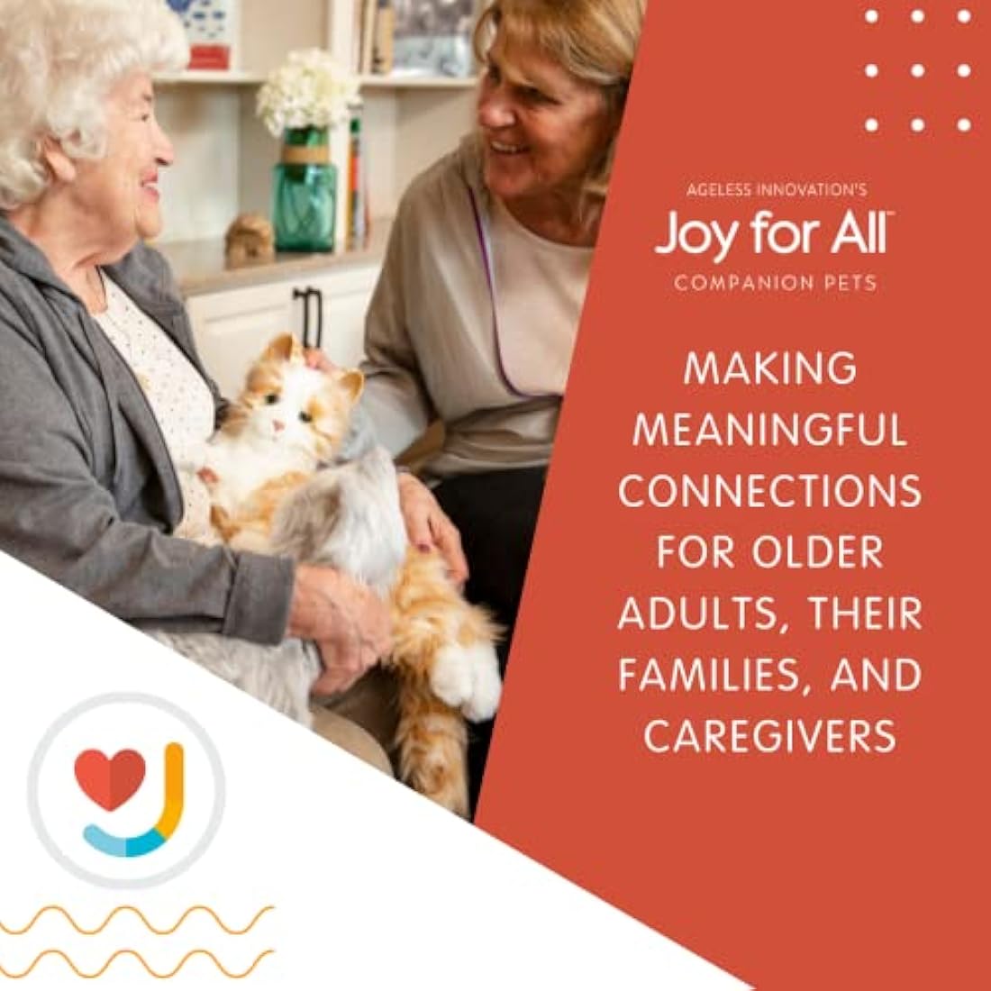 Joy For All Interactive Companion Cat – Lifelike Orange Tabby Pet