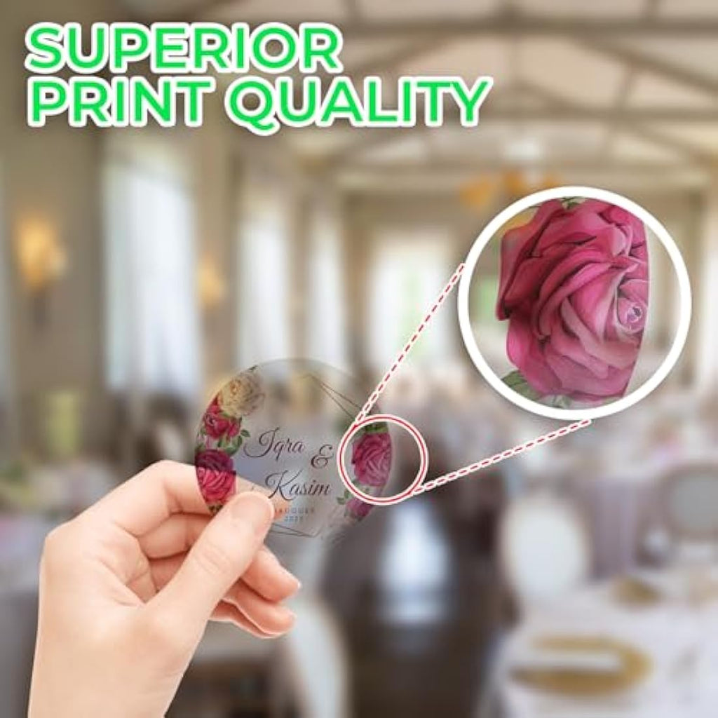 Evergreen Goods A4 Clear Glossy Printable Vinyl Sticker Paper – 100 Sheets