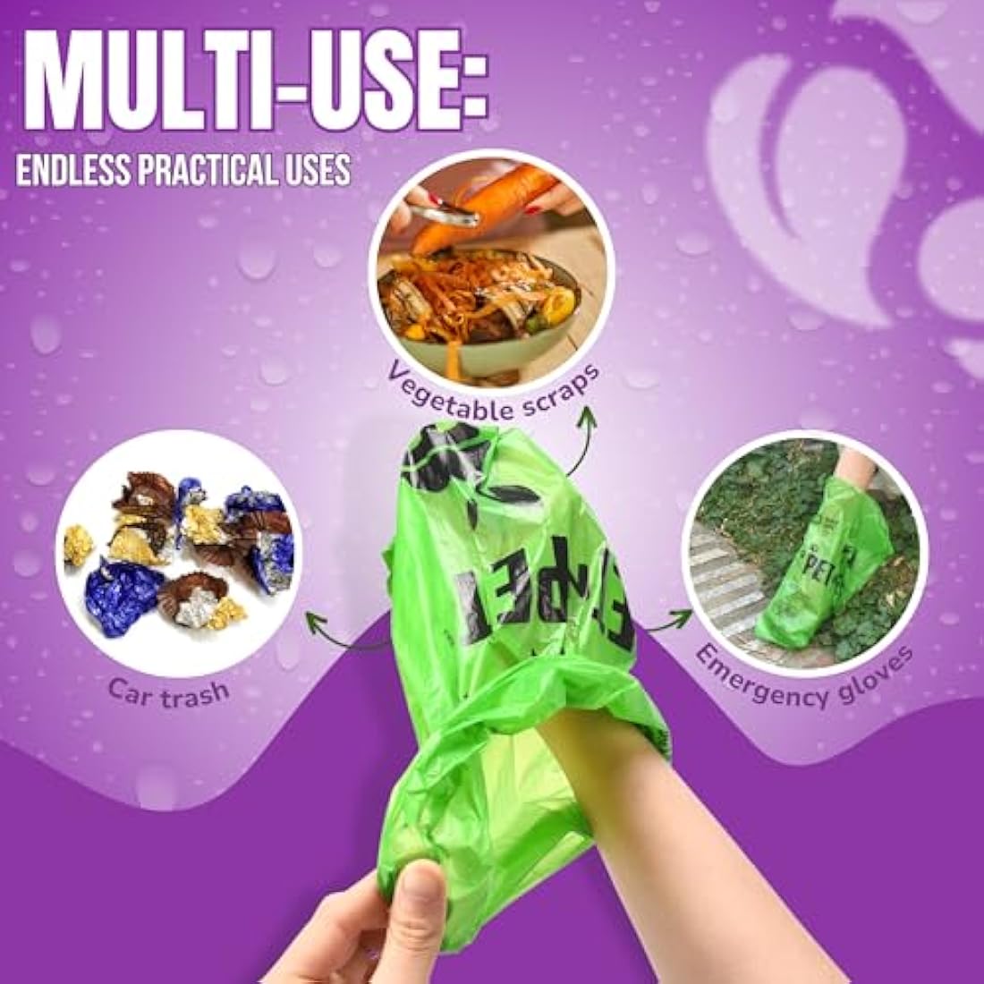 PET N PET Dog Poop Bags | 1080 Count Biobased Leak-Proof Lavender Scent