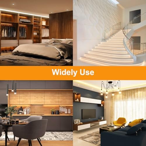 Lucienstar 5M Neon LED Strip Light – Dimmable Warm White 12V IP67