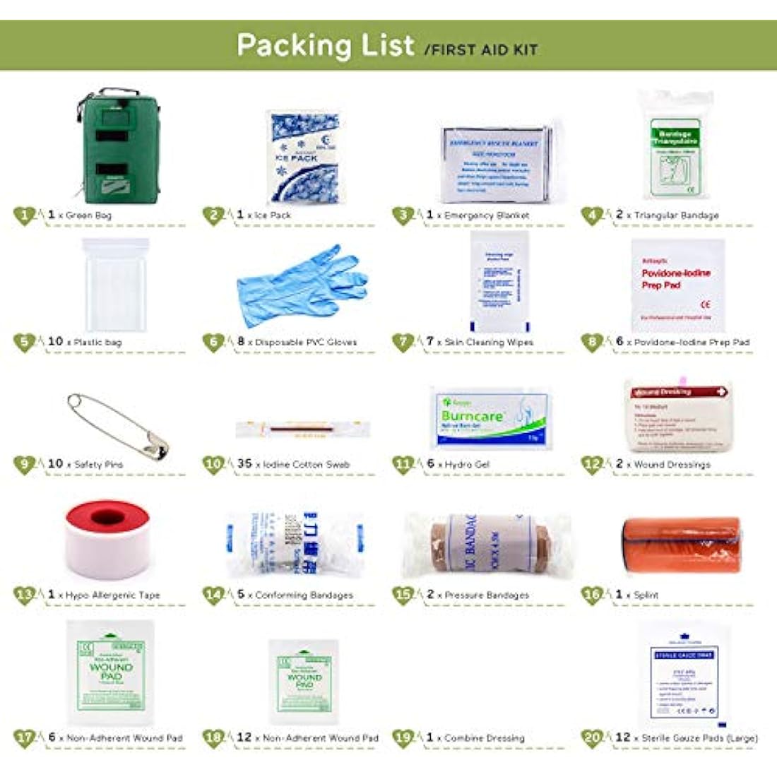 Jolof Store 255PCs First Aid Kit | Labeled Tactical Emergency Trauma Bag