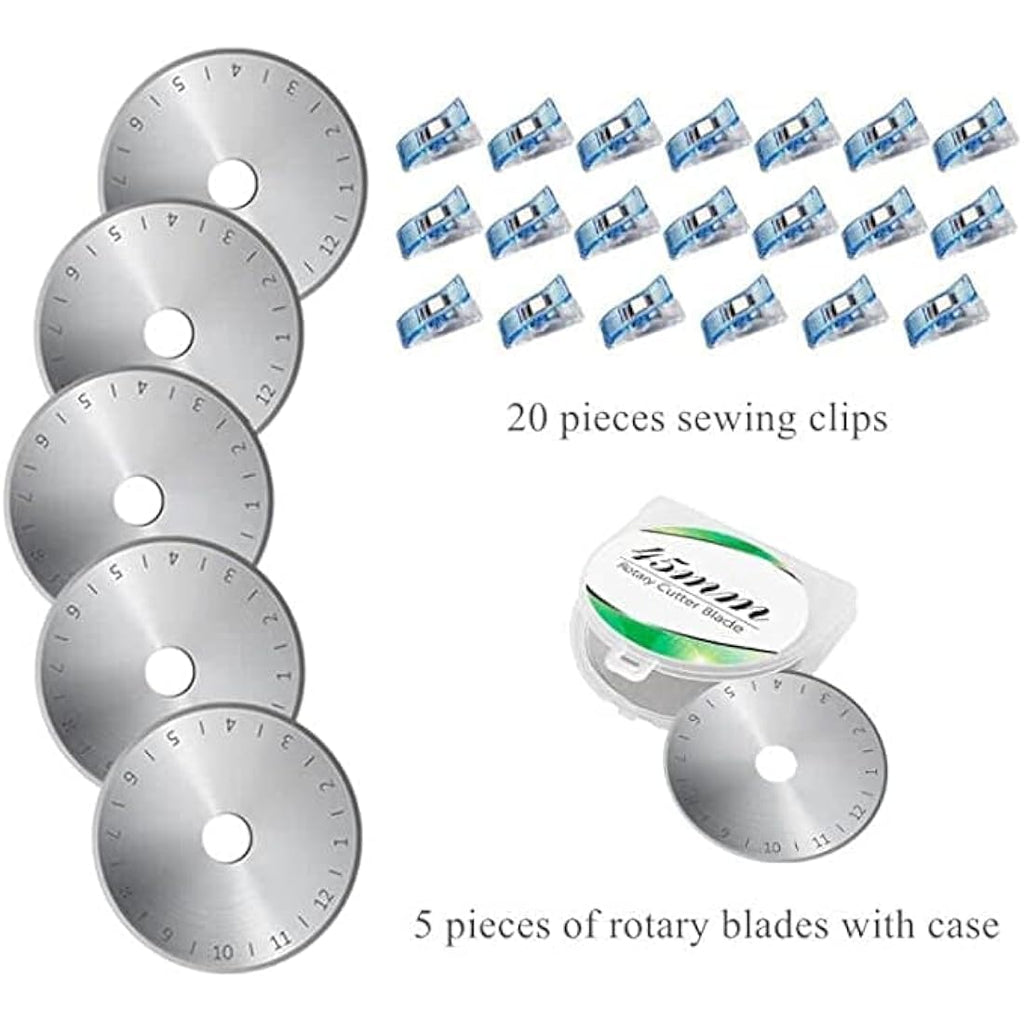 Rotary Cutter Set | 45mm Fabric Cutter & A2 Cutting Mat