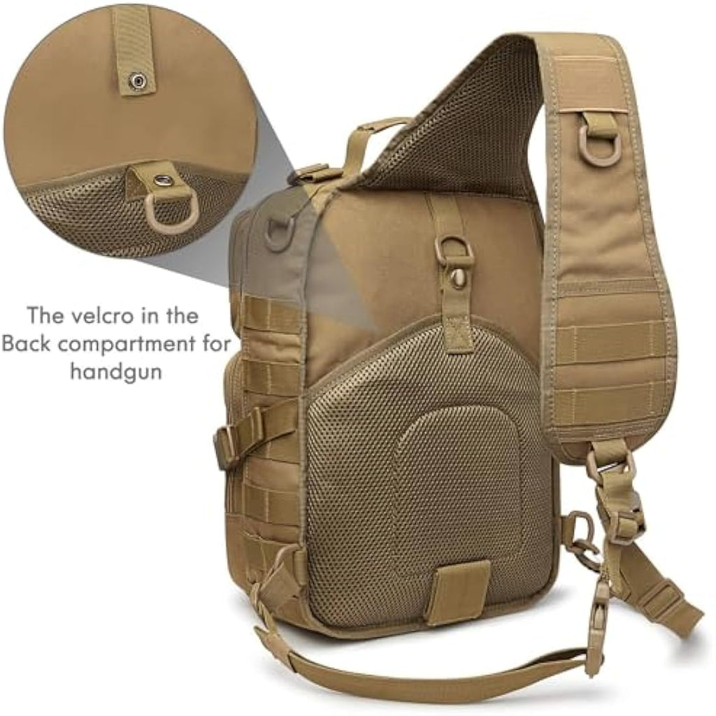 G4Free Tactical Sling Backpack | 15L Molle EDC Military Shoulder Bag