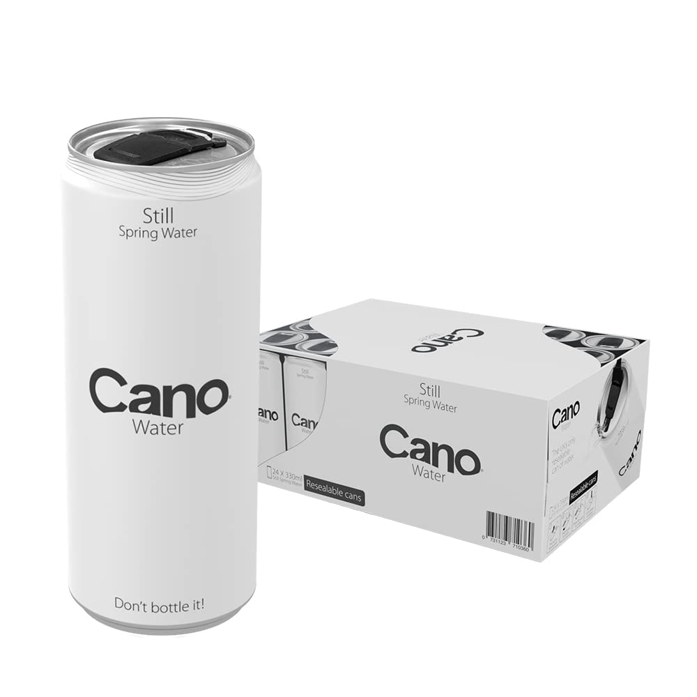 CanO Water Still Spring Water – 24 x 330ml Cans with Resealable Lids