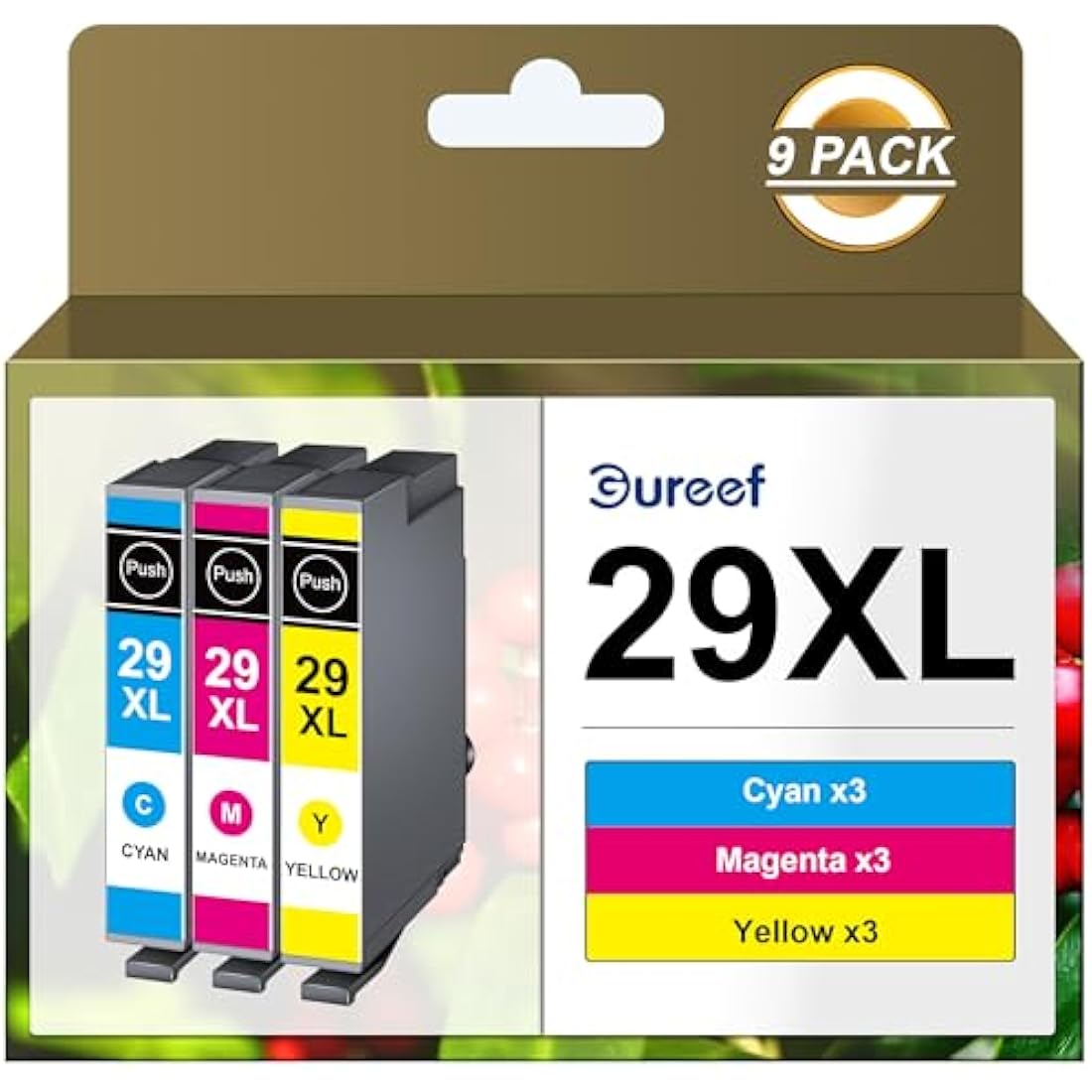 Gureef 29XL Ink Cartridge 9-Pack for Epson Expression Home XP-342 XP-235