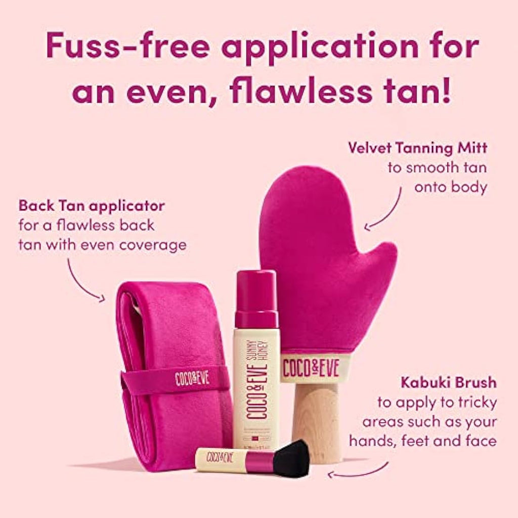 Coco & Eve Bali Bae Self Tan Set – Ultra Dark Mousse with Applicators