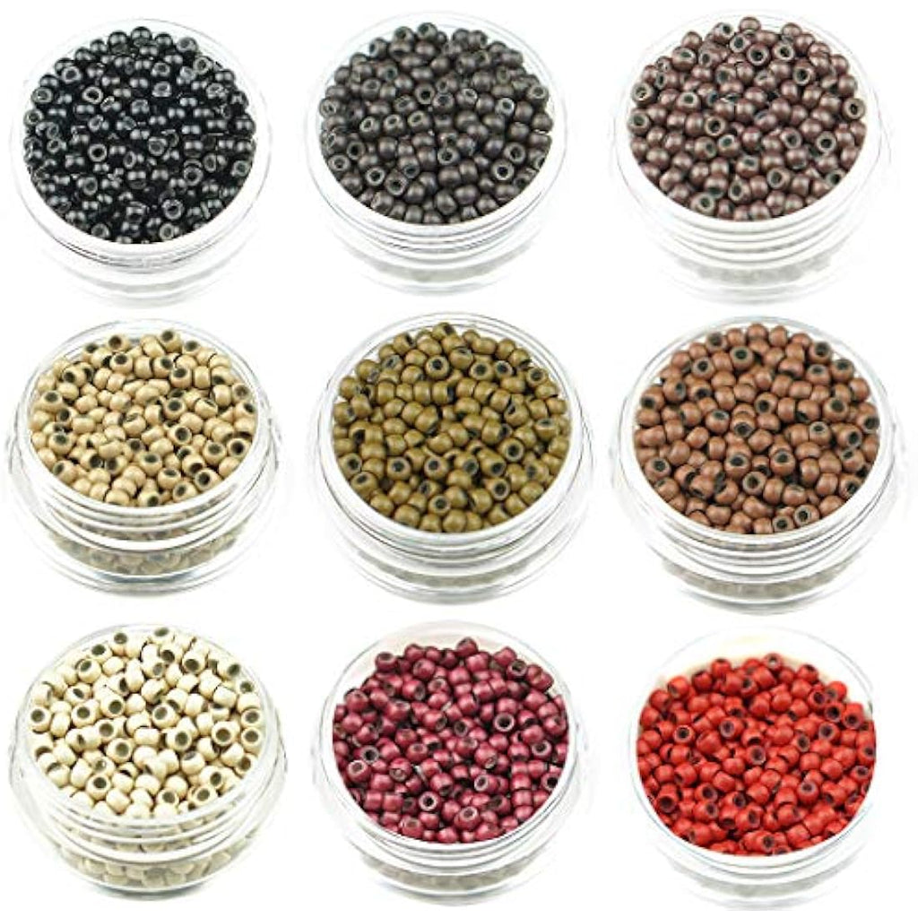 KOCONI 1000pcs Nano Rings – 3mm Silicone Lined Hair Extension Beads